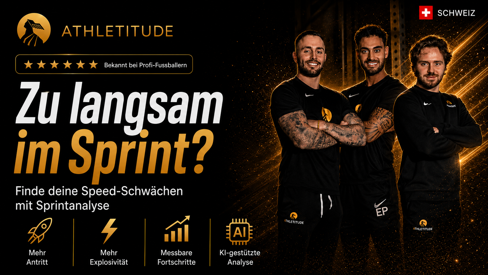 athletiktraining zürich für Fussballer mit Sprinttraining, Stabilität und Technikarbeit